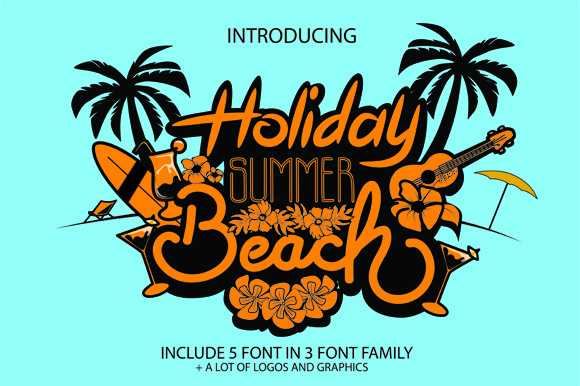 Holiday Summer Beach Font: Relaxed Script for Editorial Design
